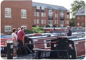 Union Wharf marina in Market Harborough, Leicestershire